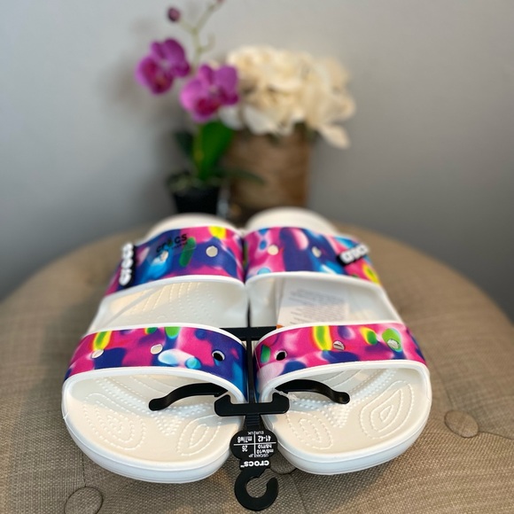 Crocs Solarized Multicolor Sandals - Size 10 - Picture 2 of 11